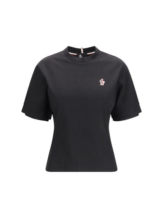 26SS 몽클레어 그레노블 로고 패치 코튼 블렌드 티셔츠 L10988C0000989AW1 999 BLACK