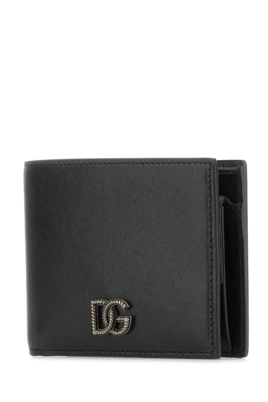 26FW 돌체앤가바나 로고 플레이트 레더 반지갑 BP3102AU994 80999 BLACK - DOLCE & GABBANA