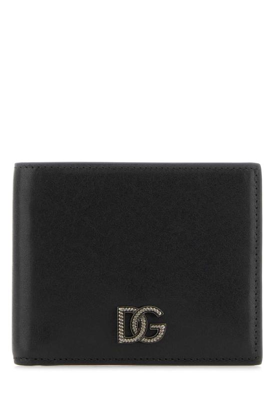 26FW 돌체앤가바나 로고 플레이트 레더 반지갑 BP3102AU994 80999 BLACK