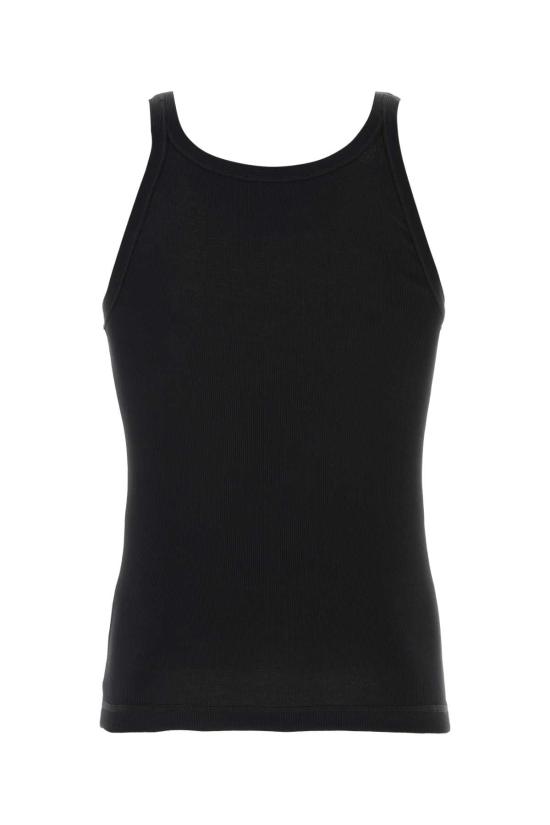 26FW 돌체앤가바나 파인 리브 코튼 그랜다드넥 티셔츠 G8PA8TFU7AV N0000 BLACK - DOLCE & GABBANA