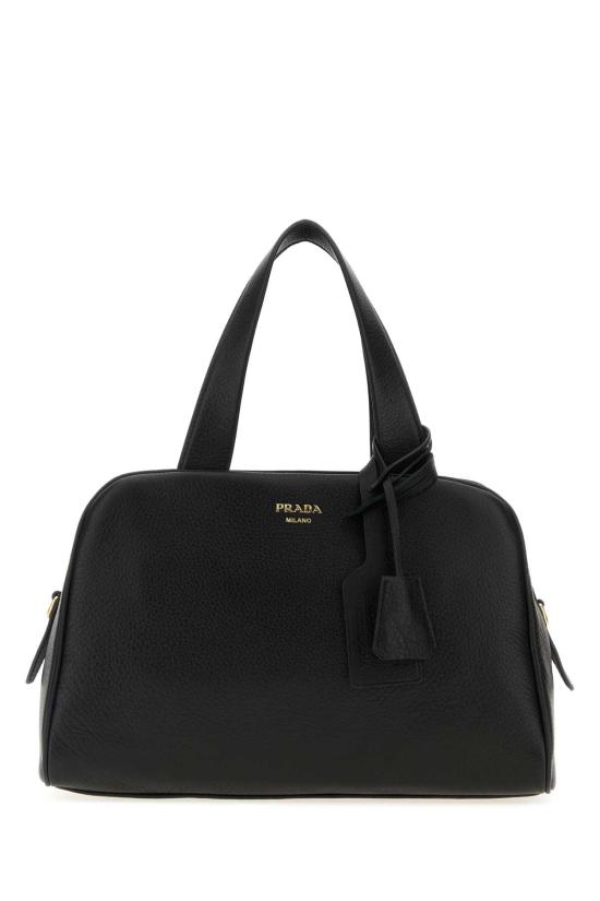 프라다 라지 레더 탑 핸들 백 1BB1482HIK F0002 BLACK
