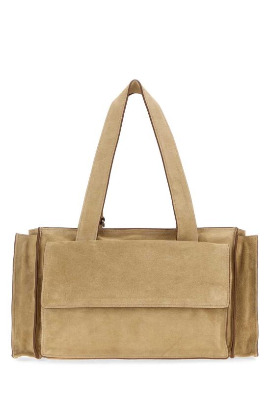 26FW 미우미우 유틸리테 스웨이드 탑 핸들 백 5BG335VPOO2CSS F0379 BEIGE - MIU MIU