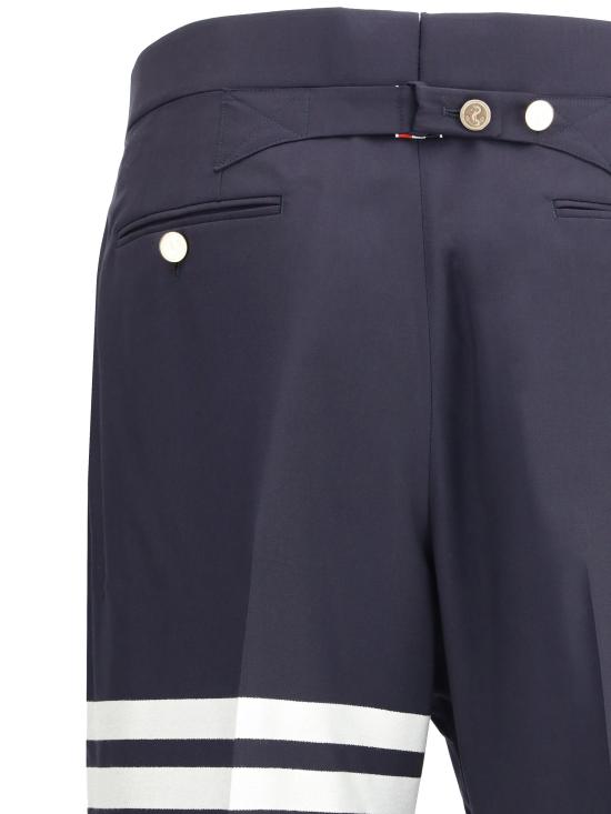 25FW 톰브라운 플레인 위브 4바 팬츠 MTC001A06146 415 NAVY - THOM BROWNE