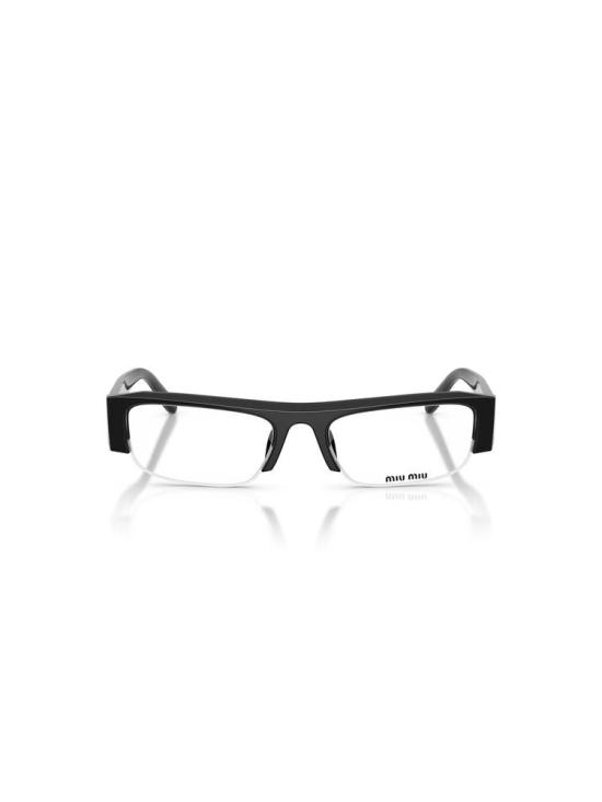 25FW 미우미우 베데트 직사각형 프레임 아이웨어 0MU B07S 16K08N 51 Miu Miu BLACK