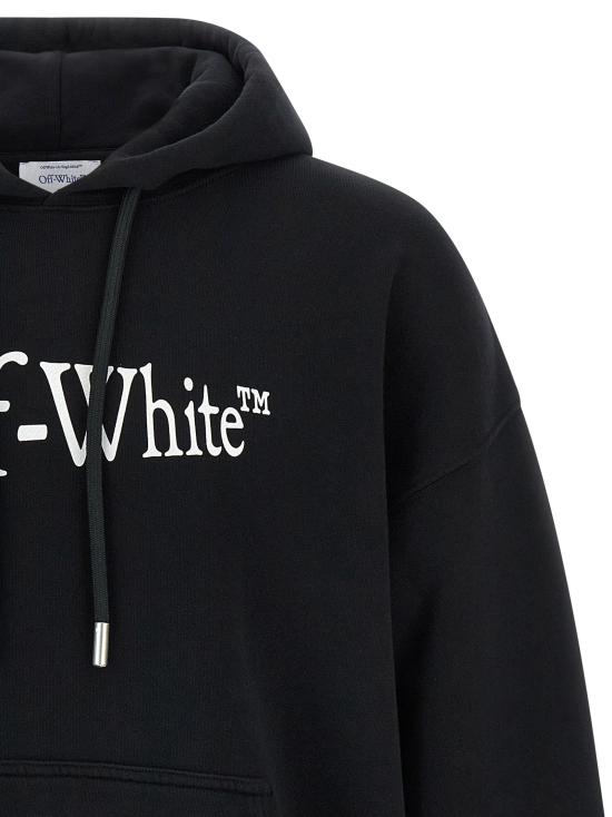 25FW 오프화이트 후드 티셔츠 OF322821BM BLACK - OFF WHITE