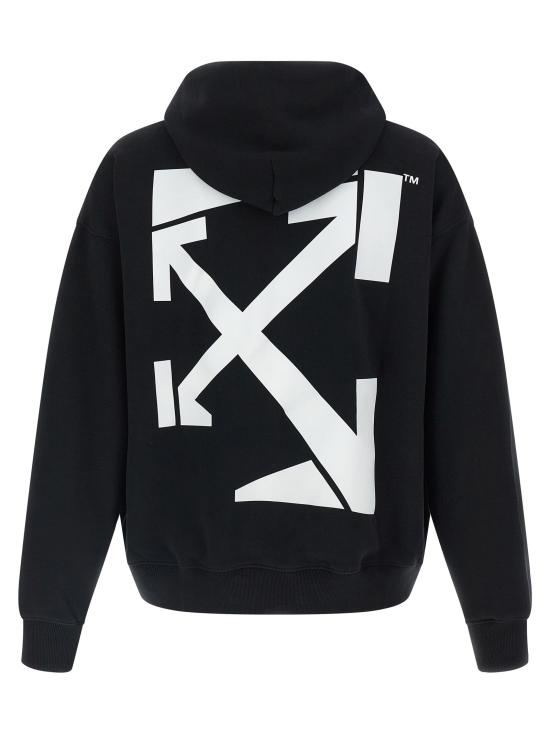25FW 오프화이트 후드 티셔츠 OF322821BM BLACK - OFF WHITE