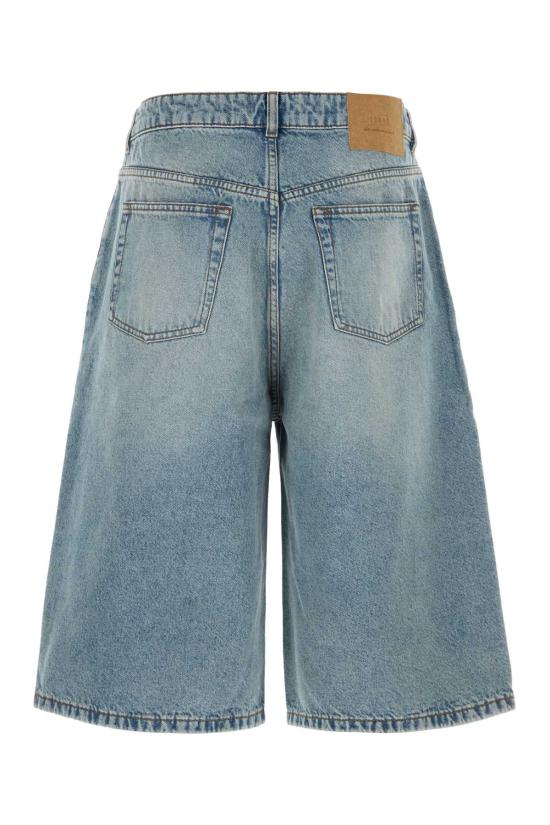 26SS 아미 코튼 라지 핏 버뮤다 쇼츠 HSO838DE0046 480 BLUE - AMI