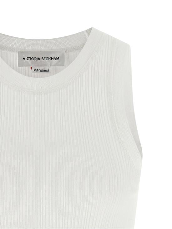 26SS 빅토리아 베컴 민소매 티셔츠 VI325855BM WHITE - VICTORIA BECKHAM