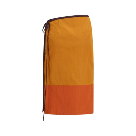 26SS 생로랑 스커트 SA856970Y6J182607BB ORANGE - SAINT LAURENT