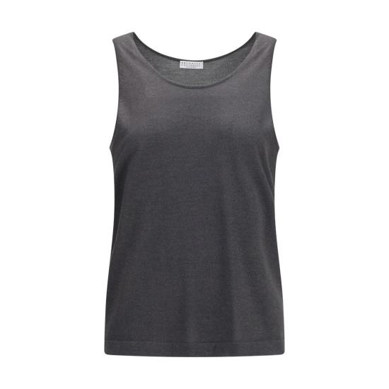26FW 브루넬로 쿠치넬리 민소매 티셔츠 BRM41848600PC079BB GRAY