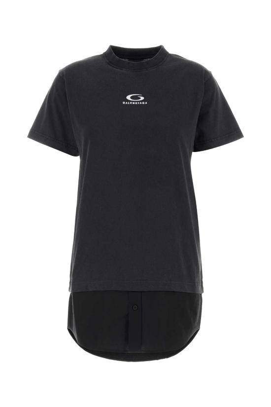 26SS 발렌시아가 원피스 858621TTVU2 9374 BLACK