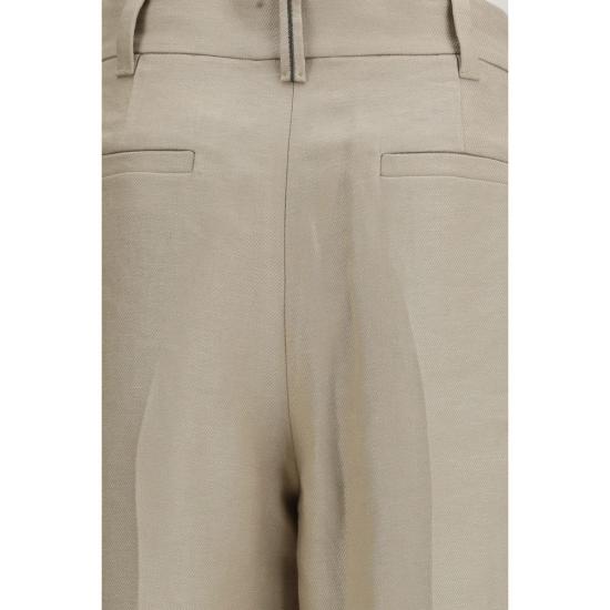 26SS 브루넬로 쿠치넬리 스트레이트 팬츠 BRMH527P9185C9272BB BEIGE - BRUNELLO CUCINELLI