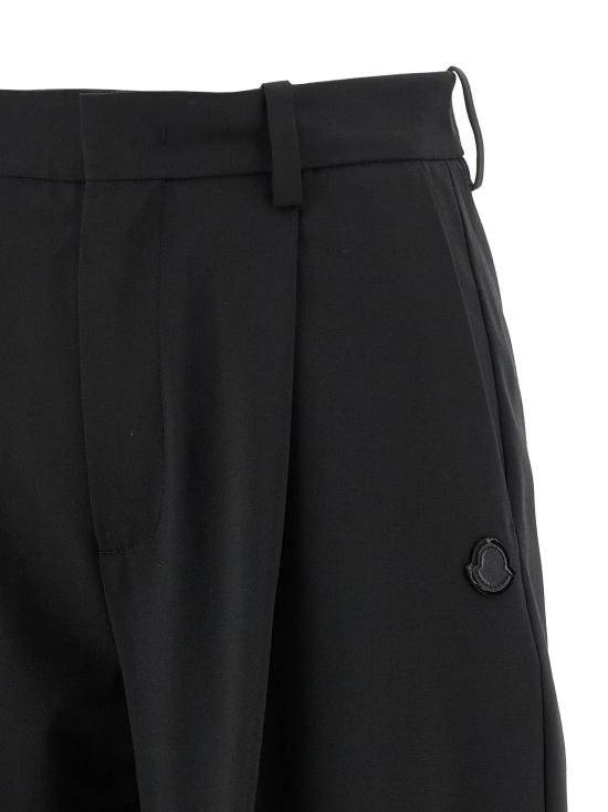 25FW 몽클레어 스트레이트 팬츠 MO320976BM BLACK - MONCLER