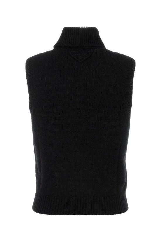  프라다 민소매 티셔츠 P29B50SOOO15O5 F0002 BLACK - PRADA