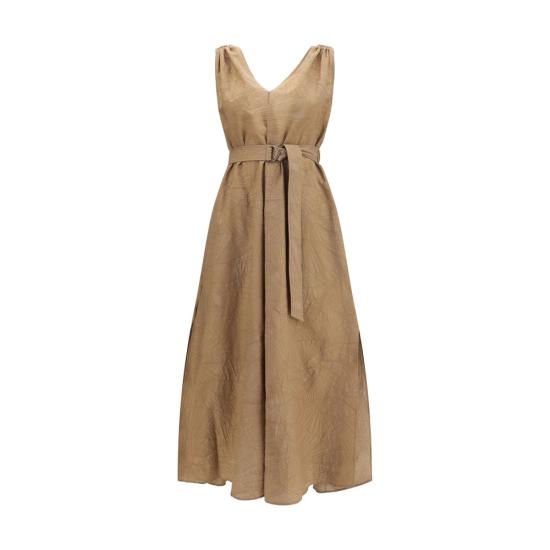 26SS 브루넬로 쿠치넬리 원피스 BRMQ988A5092C1604BB BEIGE