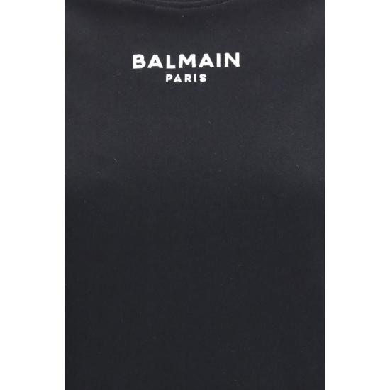 26FW 발망 폴로 티셔츠 BAHF1EF000BD10EABBB BLACK - BALMAIN