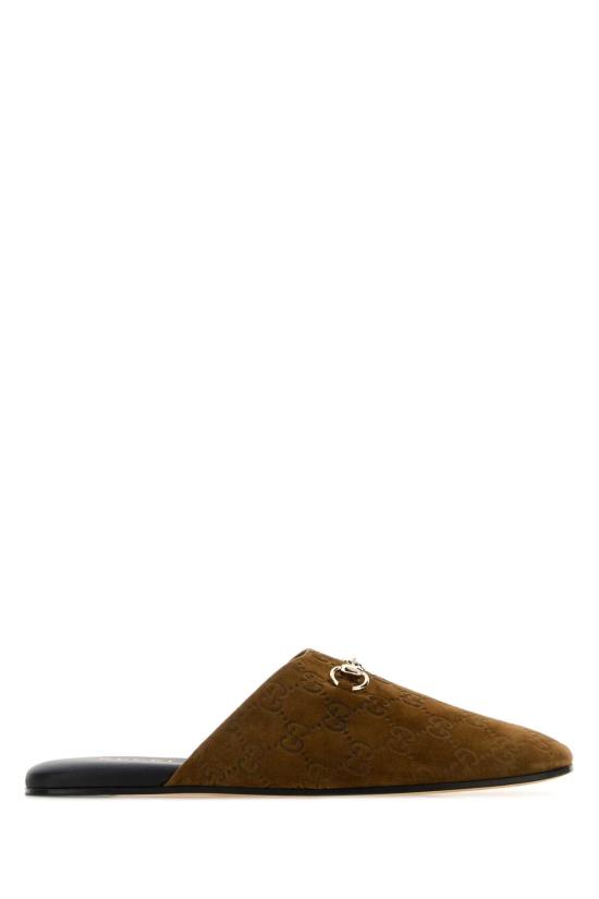  구찌 홀스빗 스웨이드 뮬 849565AAFQV 2118 BROWN