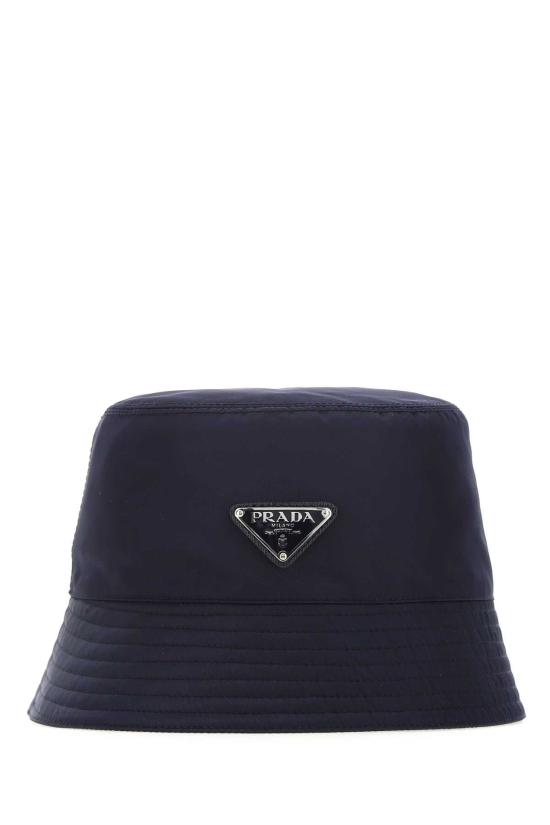  프라다 리나일론 삼각 로고 버킷 햇 2HC1372DMI F0008 NAVY - PRADA