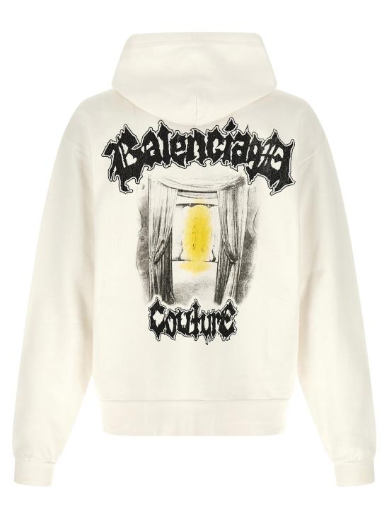 26SS 발렌시아가 후드 티셔츠 BA334174BM WHITE - BALENCIAGA