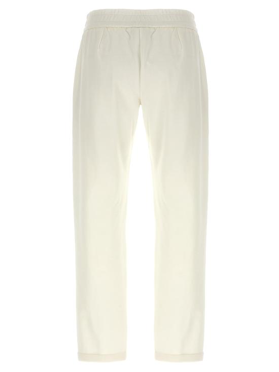 26SS 브루넬로 쿠치넬리 트레이닝/조거 팬츠 BR324282BM WHITE - BRUNELLO CUCINELLI
