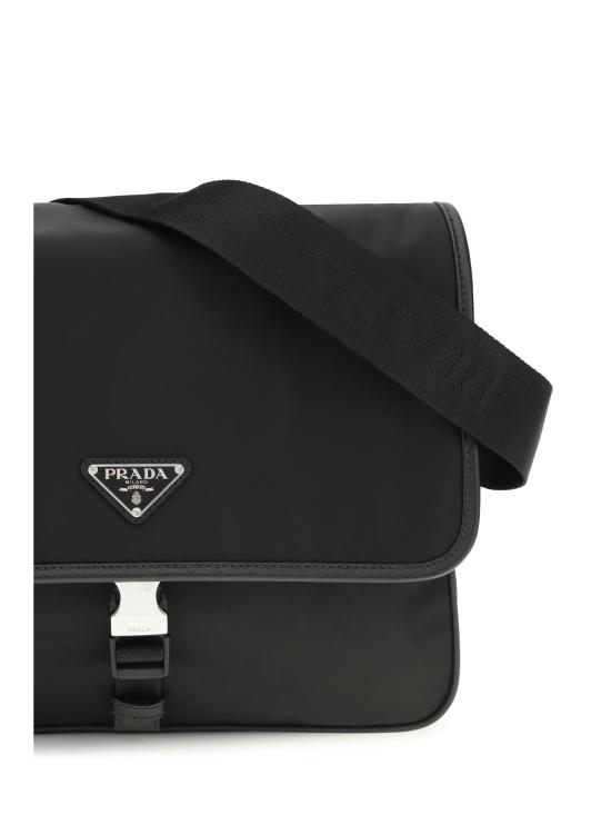 26FW 프라다 리나일론 사피아노 레더 숄더백 2VD087VOOO2DMH F0002 BLACK - PRADA