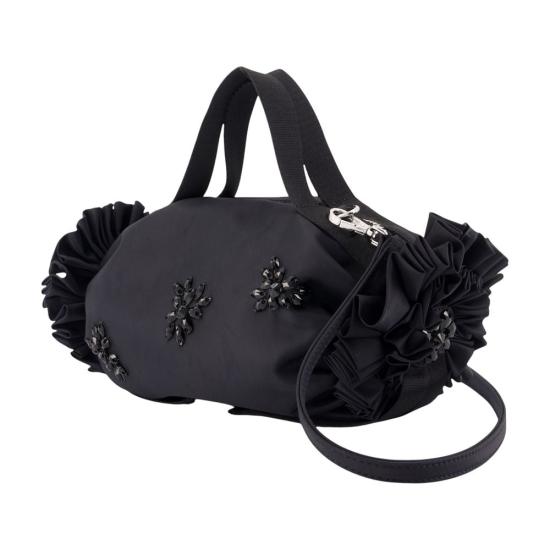 26FW 시몬로샤 더블 리본 나일론 미니 핸드백 SMR026000 BLACK - SIMONE ROCHA