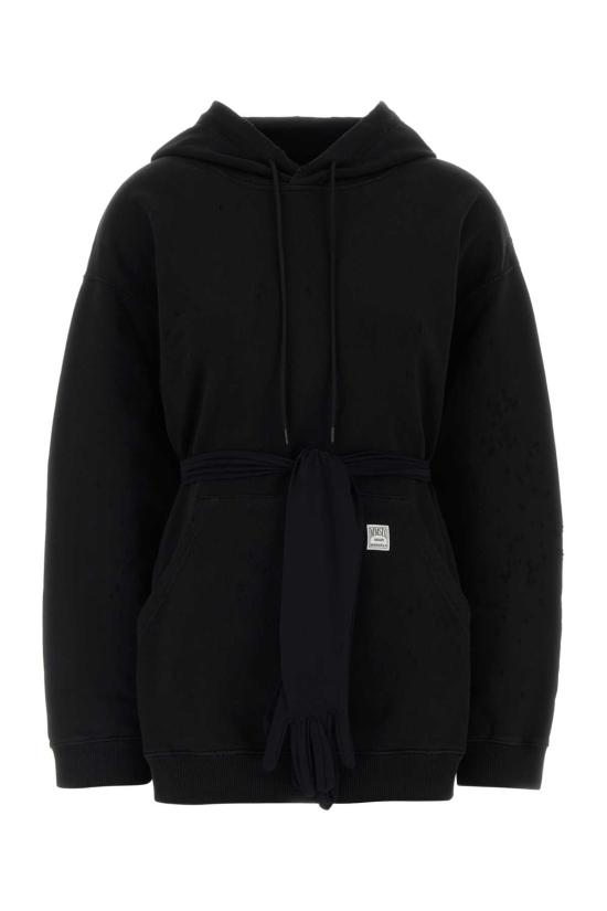 26SS MM6 메종마르지엘라 후디드 스웨트셔츠 윗 글러브 S52DA0083M25025 900 BLACK