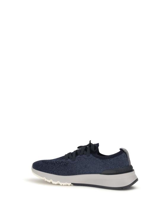  브루넬로 쿠치넬리 시네 니트 러너 MZUKISO250 CBJ51 DENIM NAVY G CHIARO PANAMA BLU - BRUNELLO CUCINELLI