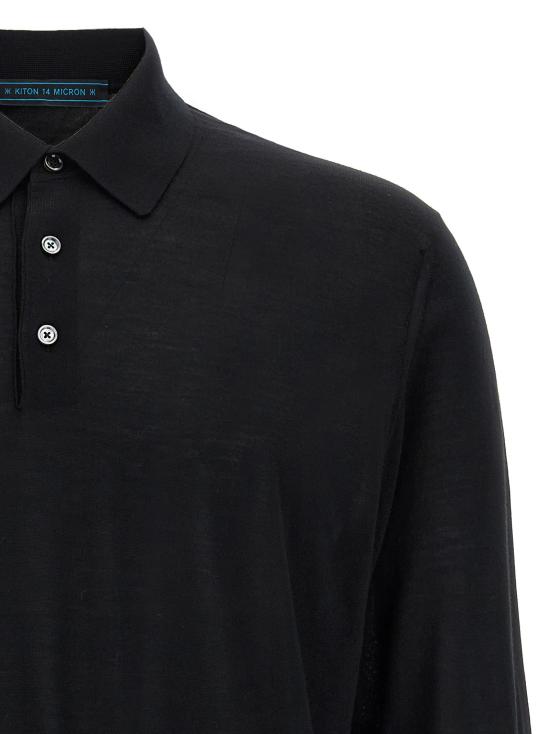25FW 키톤 탑 KI313404BM BLACK - KITON