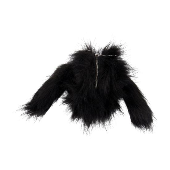 25FW 시몬로샤 페이크 퍼 백 참 월렛 SMR024314 BLACK