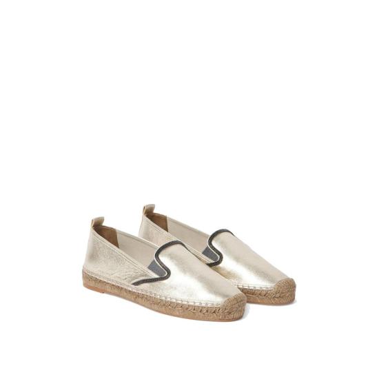  브루넬로 쿠치넬리 플랫 슈즈 BR 9190977470676 GOLD - BRUNELLO CUCINELLI