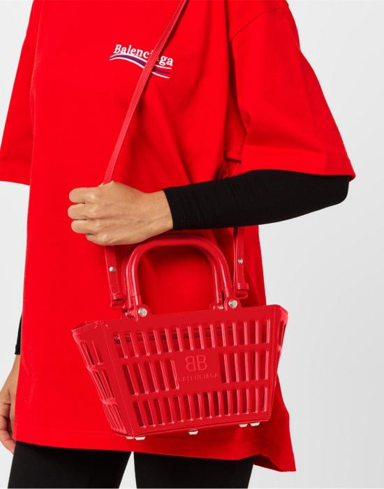 26SS 발렌시아가 스몰 바스켓 677993AQ3EY6516 RED - BALENCIAGA