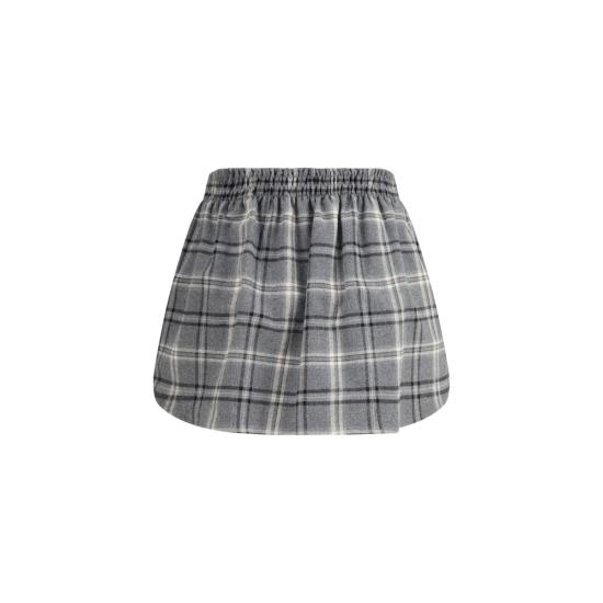 26SS 미우미우 스커트 MIMG2603SOOO1807F0480BB GRAY - MIU MIU