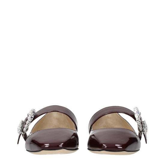  지미추 플랫 슈즈 JI15630604042505BT BURGUNDY - JIMMY CHOO