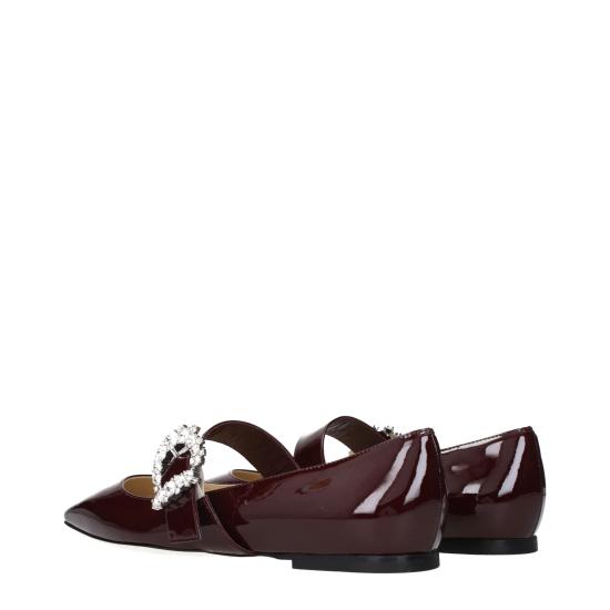 지미추 플랫 슈즈 JI15630604042505BT BURGUNDY - JIMMY CHOO