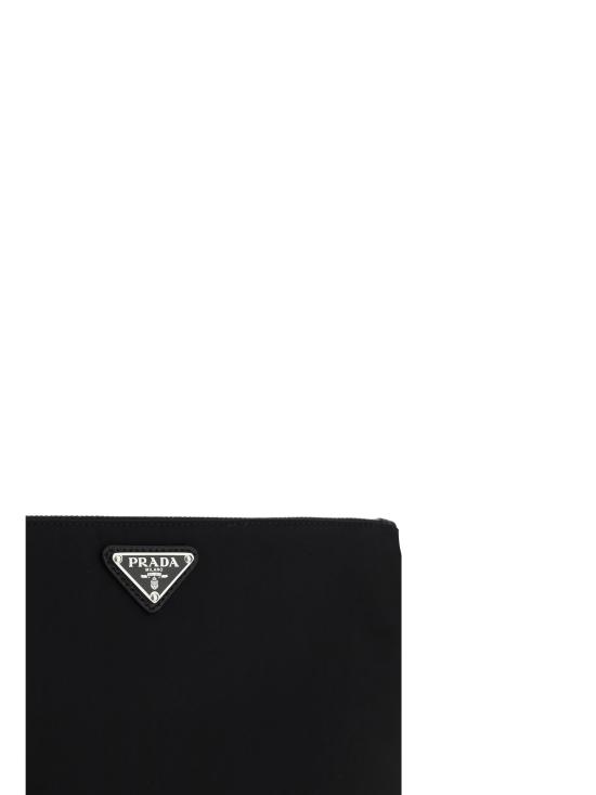 26FW 프라다 리나일론 앤 사피아노 레더 파우치 2NH0062DMH F0002 BLACK - PRADA