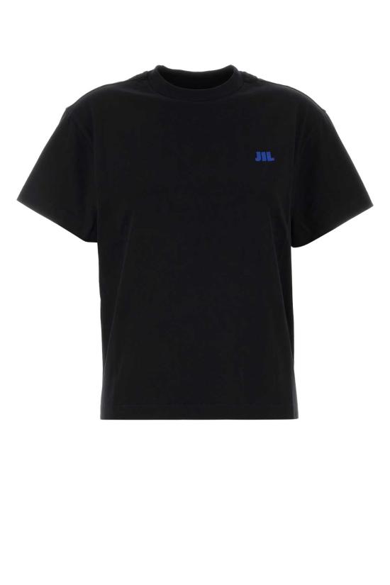 26FW 질샌더 반팔 티셔츠 J02GC0163J45048 001 BLACK