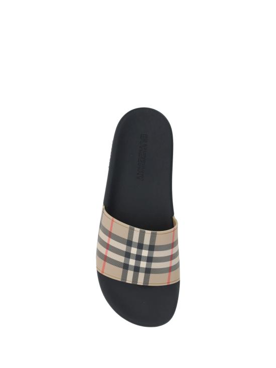 버버리 빈티지 체크 프린트 슬라이드 8056942 A7028 BROWN - BURBERRY