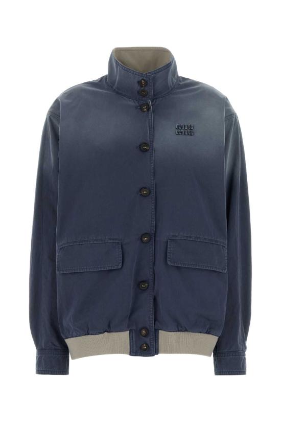 26FW 미우미우 올드 워시드 트윌 블루종 자켓 ML1492SOOO190X F04XB NAVY