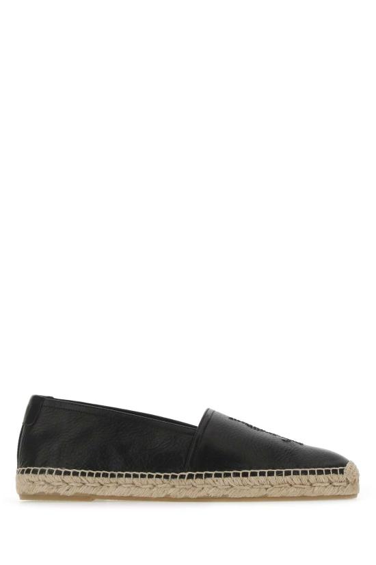26SS 생로랑 카산드라 에스파드리유 스무스 레더 5096160AS00 1000 BLACK