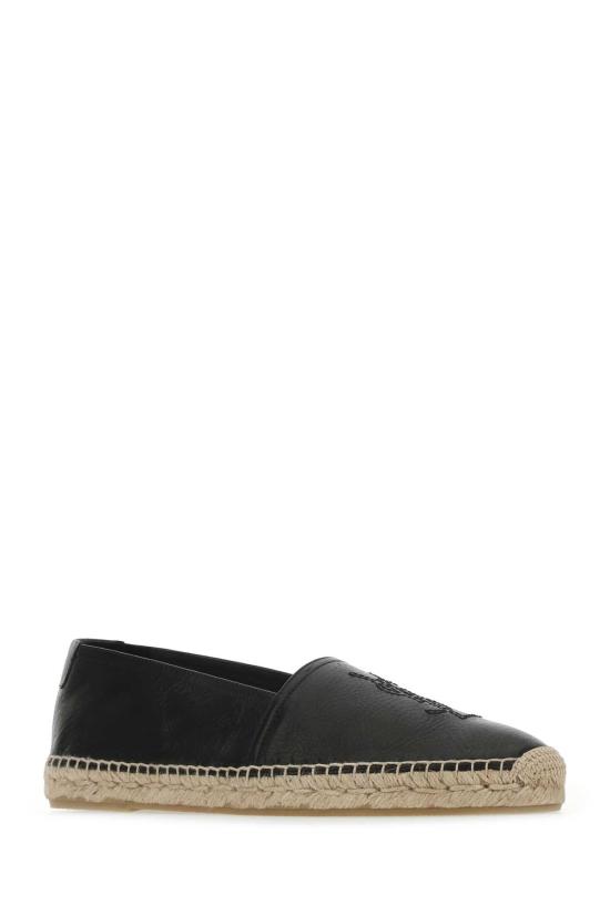 26SS 생로랑 카산드라 에스파드리유 스무스 레더 5096160AS00 1000 BLACK - SAINT LAURENT