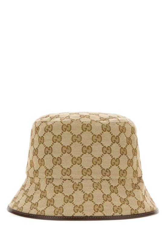 26FW 구찌 GG 코튼 캔버스 버킷 햇 8757404HBJS 9664 BEIGE