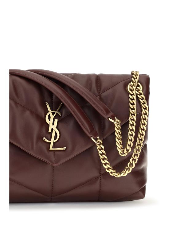 26FW 생로랑 루루 푸퍼 스몰 체인 백 5774761EL07 6197 BROWN - SAINT LAURENT
