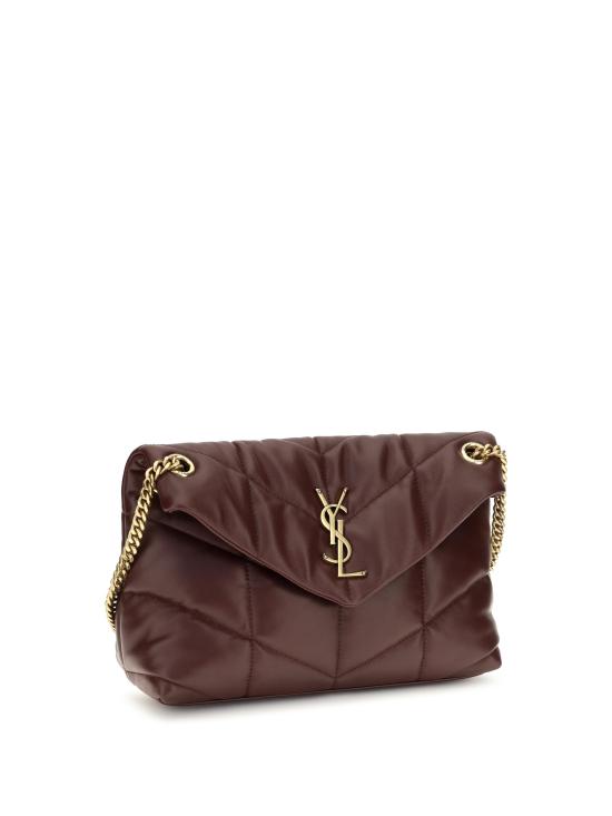 26FW 생로랑 루루 푸퍼 스몰 체인 백 5774761EL07 6197 BROWN - SAINT LAURENT