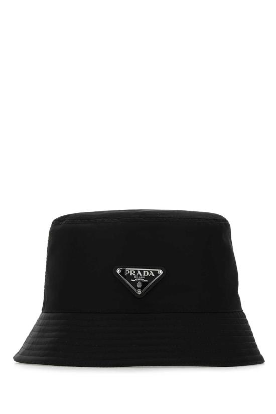  프라다 리나일론 삼각 로고 버킷 햇 2HC1372DMI F0002 BLACK - PRADA