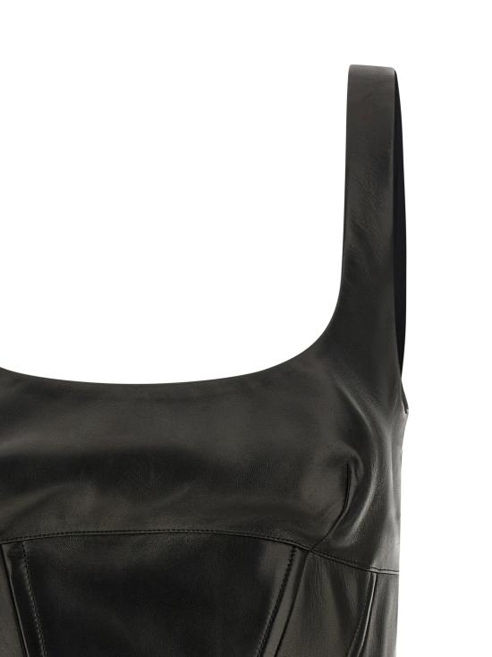 25FW 에르마노 설비노 민소매 티셔츠 ER316919BM BLACK - ERMANNO SCERVINO