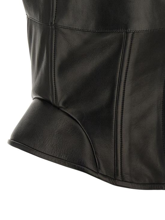 25FW 에르마노 설비노 민소매 티셔츠 ER316919BM BLACK - ERMANNO SCERVINO