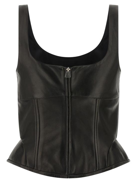 25FW 에르마노 설비노 민소매 티셔츠 ER316919BM BLACK - ERMANNO SCERVINO