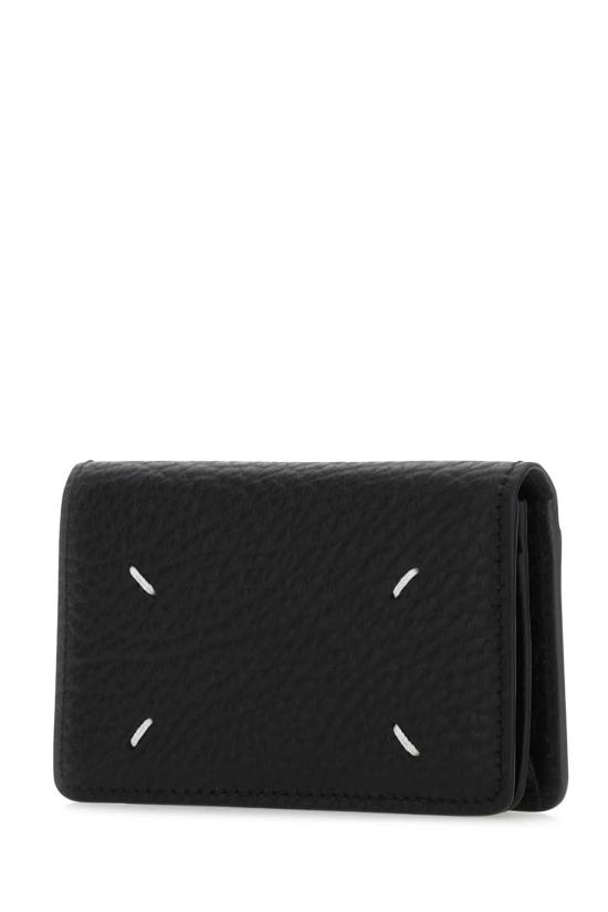 26FW 마르지엘라 스티치 레더 플랩 카드 홀더 SA3VX0008P4455 T8013 BLACK - MAISON MARGIELA