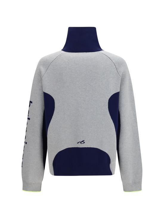 26FW 발렌시아가 바디스 니트 집업 카디건 A000GVT3459 1223 GREY NAVY - BALENCIAGA